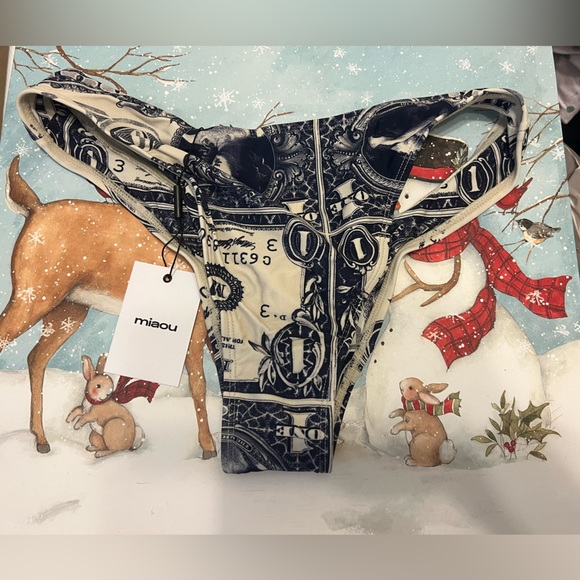 Miaou Bambi Money Bikini Bottom BNWT Size M - Picture 2 of 4
